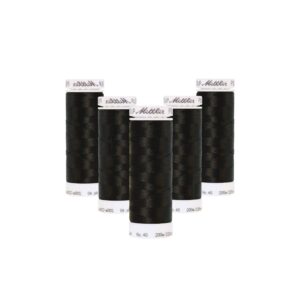 Amann/Mettler broderitråd – 5 ruller á 200 m sort