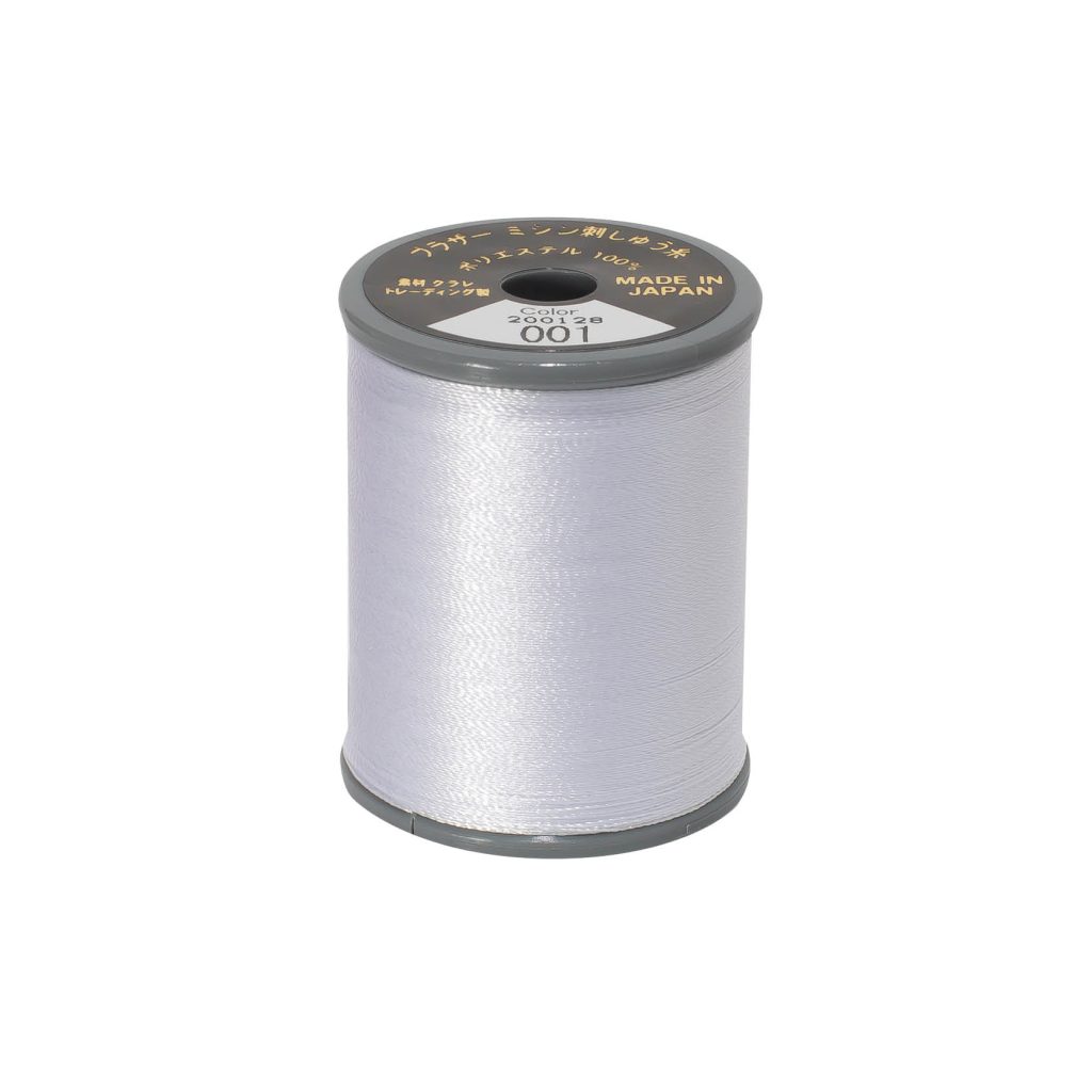 Brother satin-finish broderitråd - 001 Hvid