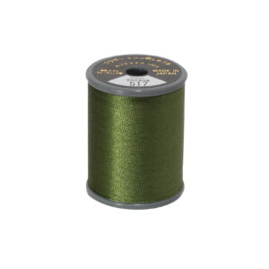 Brother satin-finish broderitråd - 517 Mørk olivengrøn