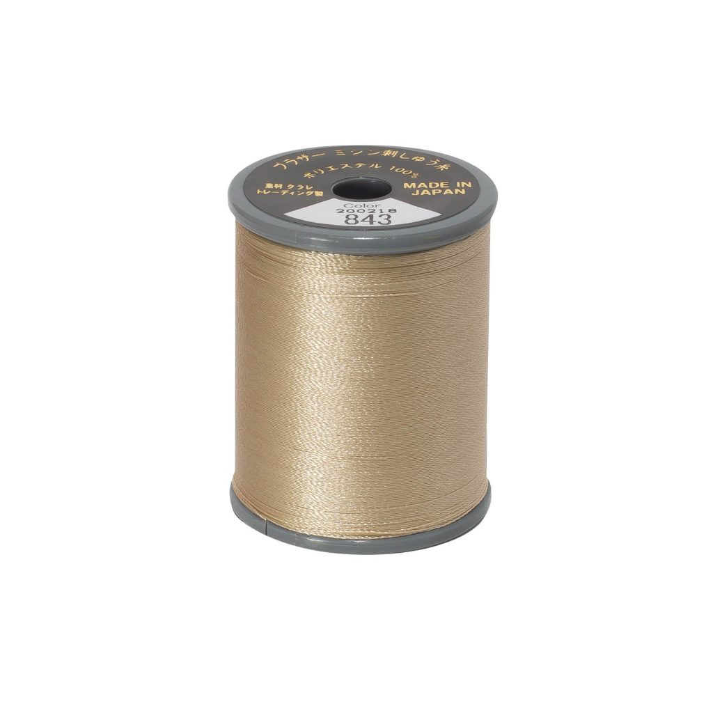 Brother broderitråd med satinfinish – 843 Beige