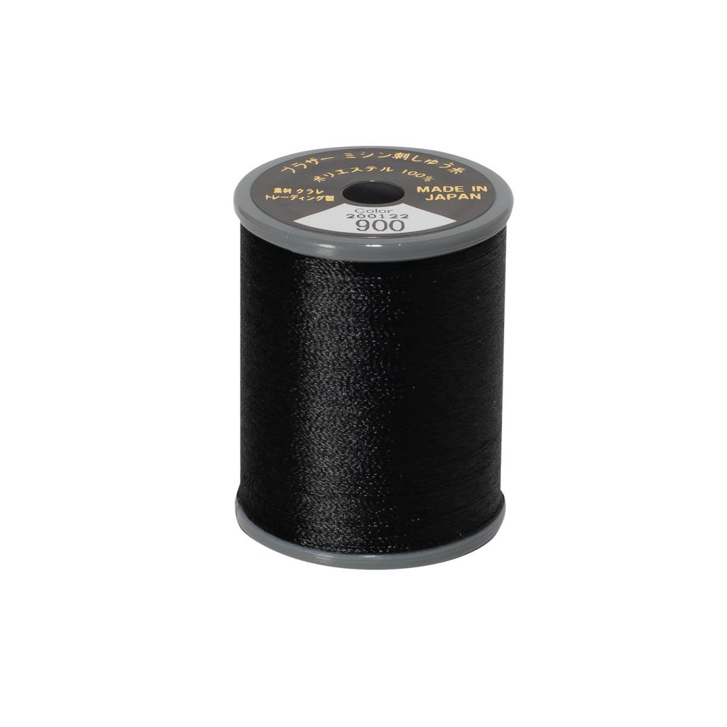 Brother satin-finish broderitråd - 900 sort