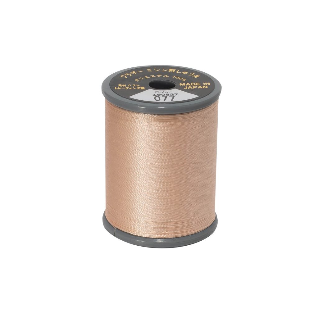 Brother broderitråd med satinfinish – 077 Ljus bas