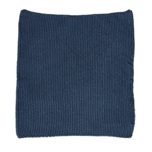 PURE - Karklud i strik – Mellemblå - 25x25 cm