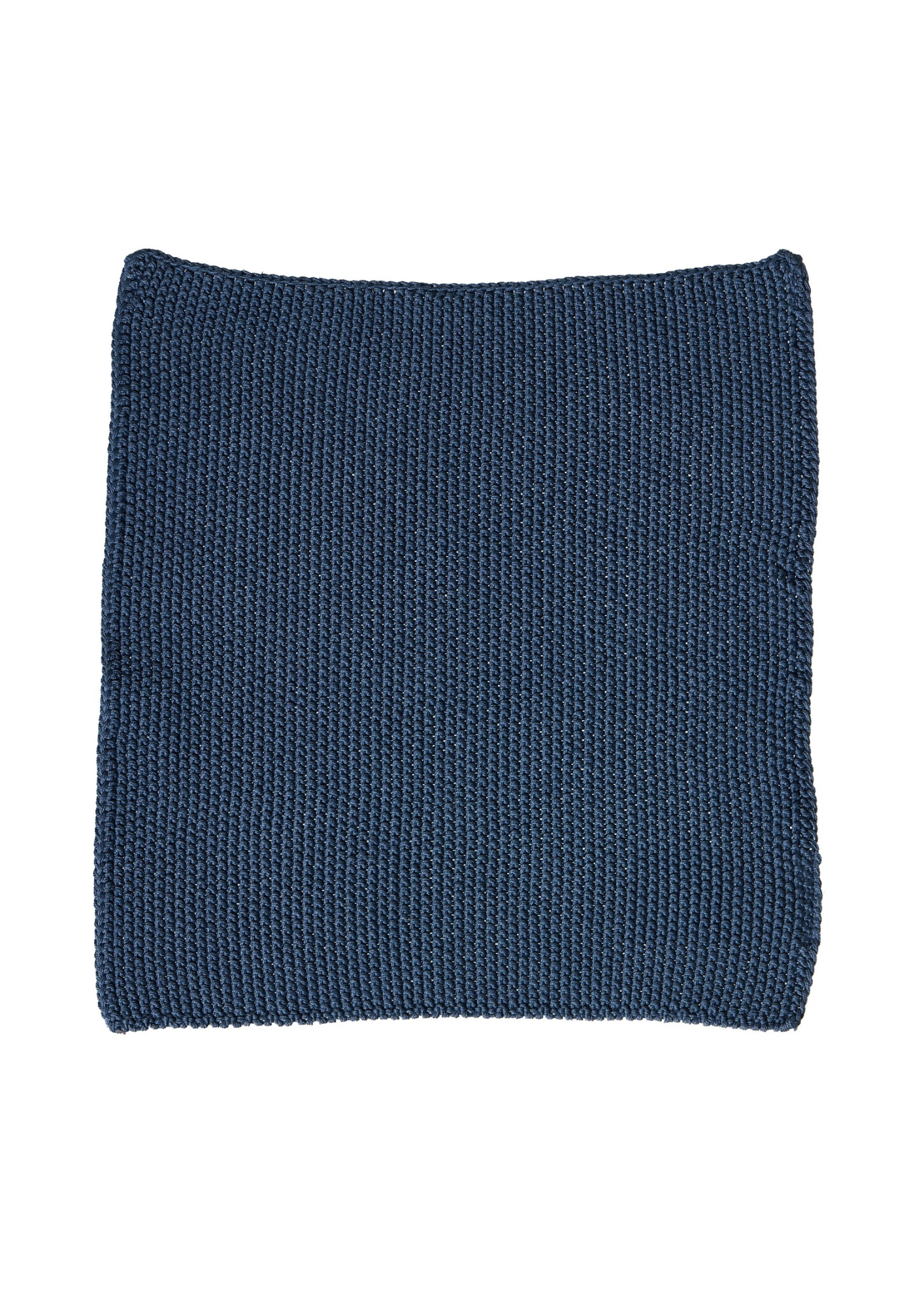 PURE - Karklud i strik – Mellemblå - 25x25 cm
