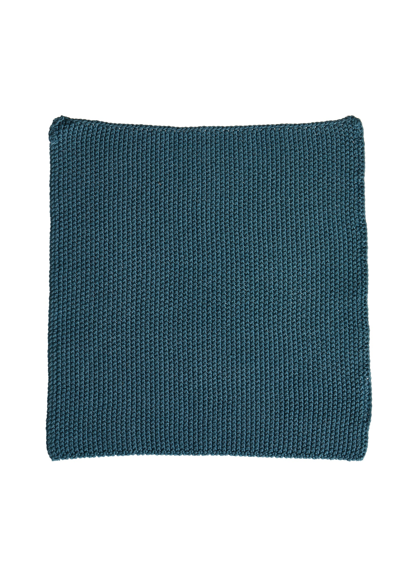 PURE - Disktrasa i stickat – Ljus petroleum - 25x25 cm