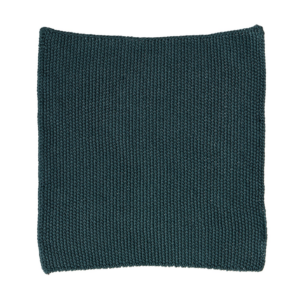 PURE - Karklud i strik – Teal Green - 25x25 cm