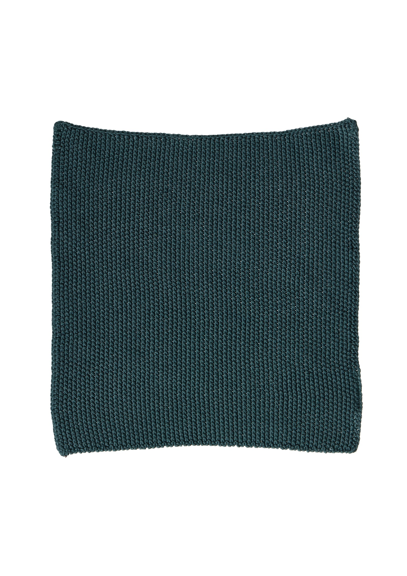 PURE - Karklud i strik – Teal Green - 25x25 cm