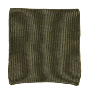 PURE - Disktrasa i stickat – Ljus olivgrön - 25x25 cm